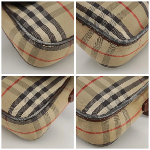 BURBERRY Nova Check Shoulder Bag Canvas Beige Auth - Picture 16 of 16